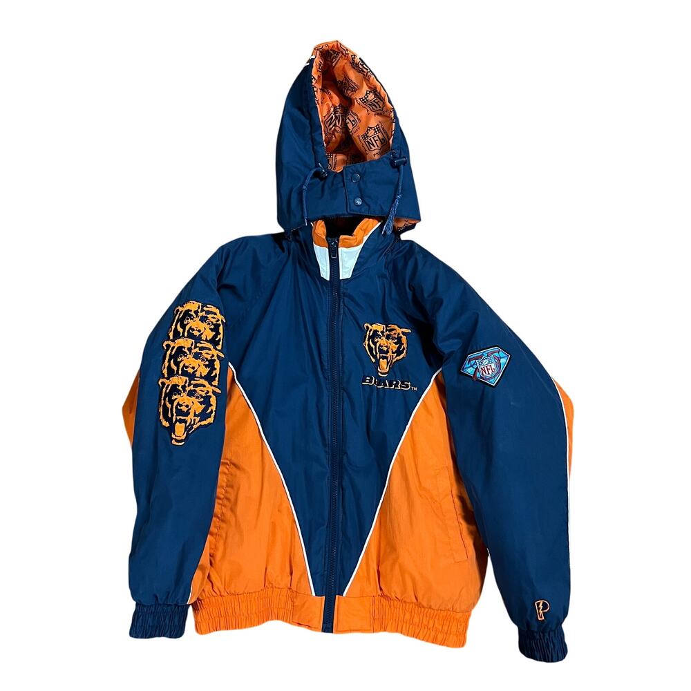 Vintage Pro Player Chicago Bears 75th Puffer Jacket 75th‎ Anniversary SZ XL RARE